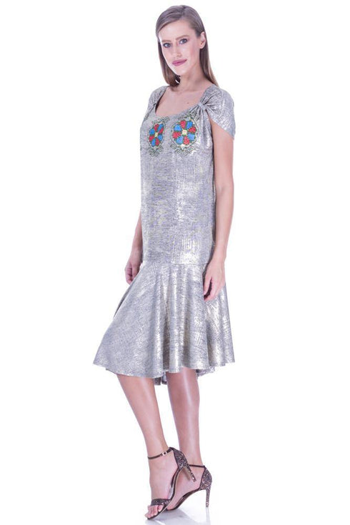 Rochie tricot cu broderie  Liza Panait Liza Panait Online Boutique